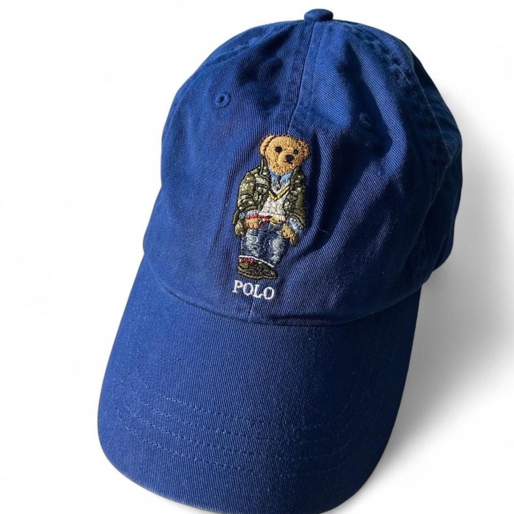 Polo by Ralph Lauren Blue Cap with Bear Embroidery